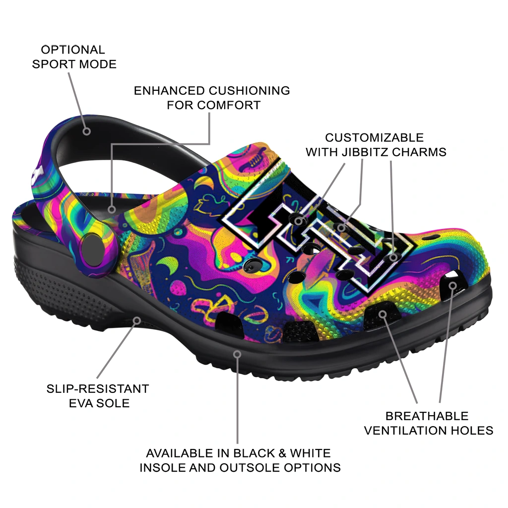 personalized texas tech red raiders swirling mushrooms clogs new arrival personalized texas tech red raiders swirling mushrooms clogs new arrival