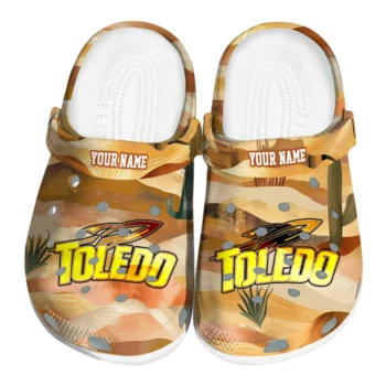 personalized toledo rockets desert layers clogs best selling