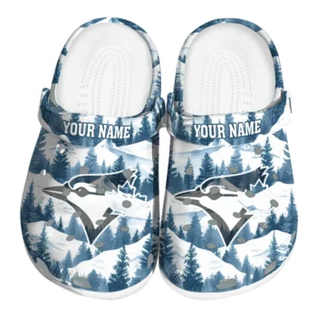 personalized toronto blue jays snowy mountains clogs best selling