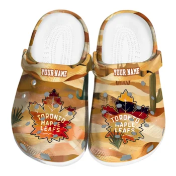 personalized toronto maple leafs desert layers clogs best selling