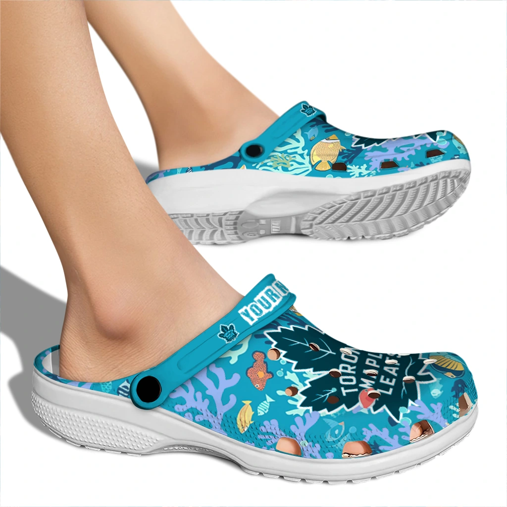 personalized toronto maple leafs tropical fish ocean clogs fashion forward personalized toronto maple leafs tropical fish ocean clogs fashion forward