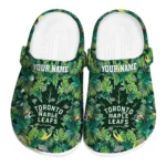 personalized toronto maple leafs tropical leaves clogs best selling