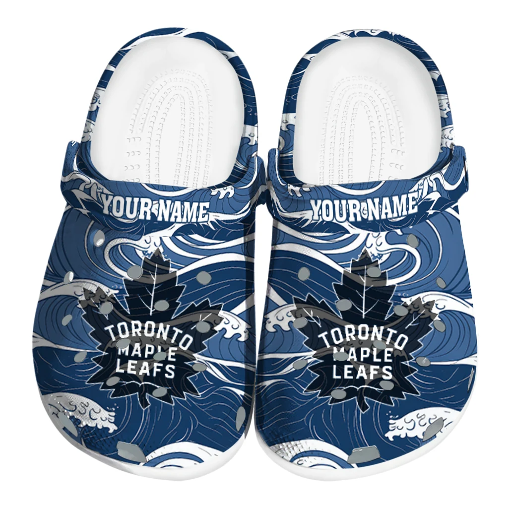 personalized toronto maple leafs wave flow clogs best selling personalized toronto maple leafs wave flow clogs best selling