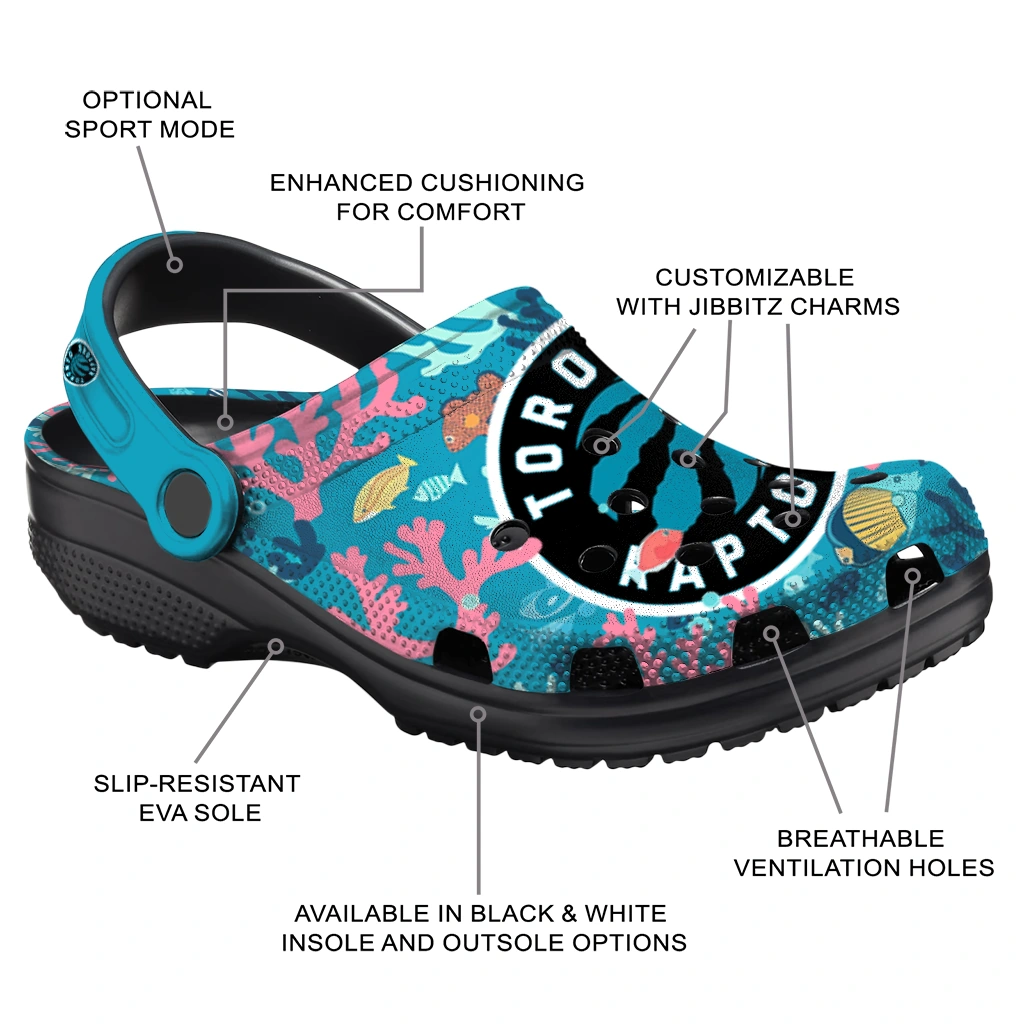personalized toronto raptors tropical fish ocean clogs new arrival personalized toronto raptors tropical fish ocean clogs new arrival