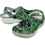 personalized toronto raptors tropical leaves clogs best selling