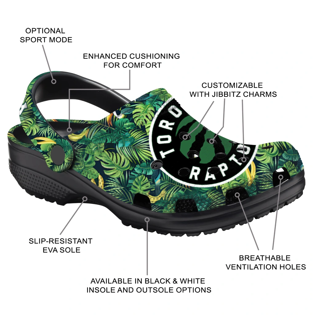 personalized toronto raptors tropical leaves clogs new arrival personalized toronto raptors tropical leaves clogs new arrival