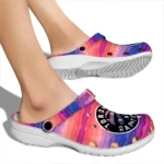 personalized toronto raptors wavy stripes clogs best selling