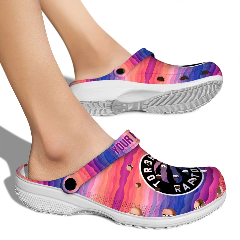 personalized toronto raptors wavy stripes clogs fashion forward personalized toronto raptors wavy stripes clogs fashion forward