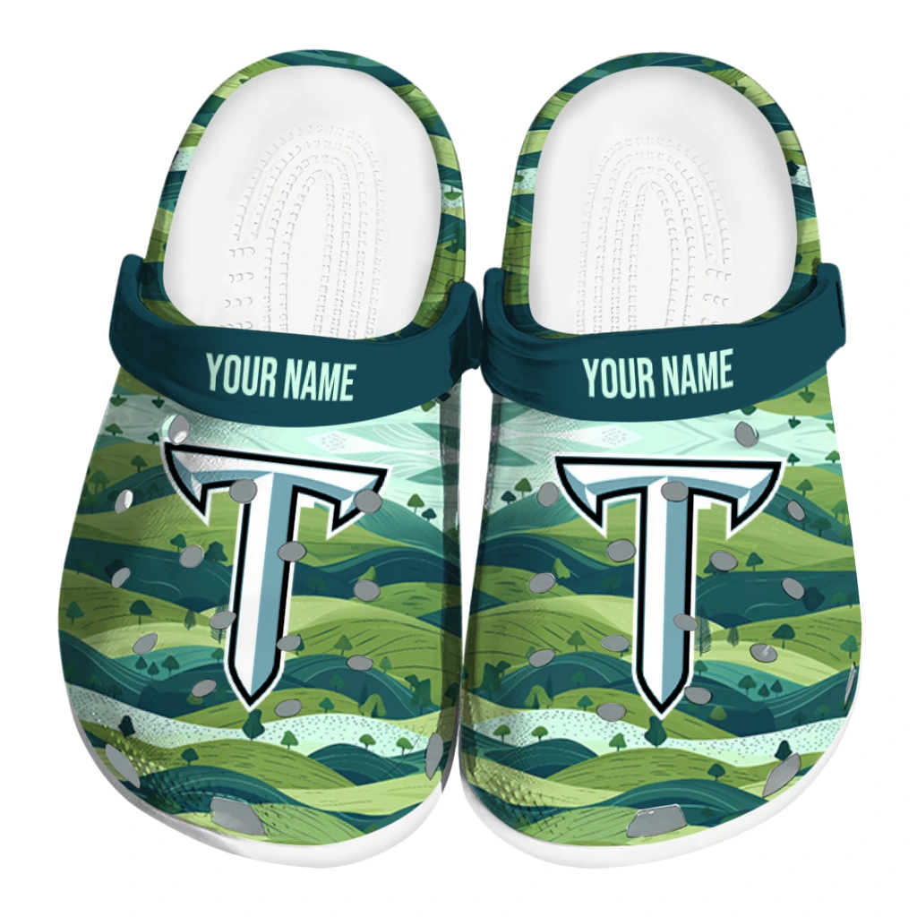 personalized troy trojans hills illustration clogs best selling personalized troy trojans hills illustration clogs best selling