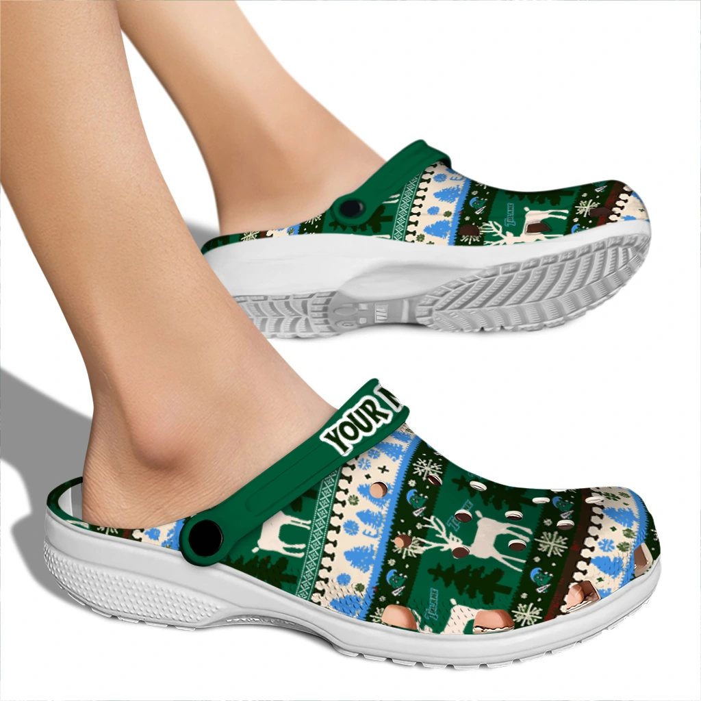 personalized tulane green wave christmas motif clogs fashion forward personalized tulane green wave christmas motif clogs fashion forward