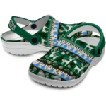 personalized tulane green wave christmas motif clogs best selling