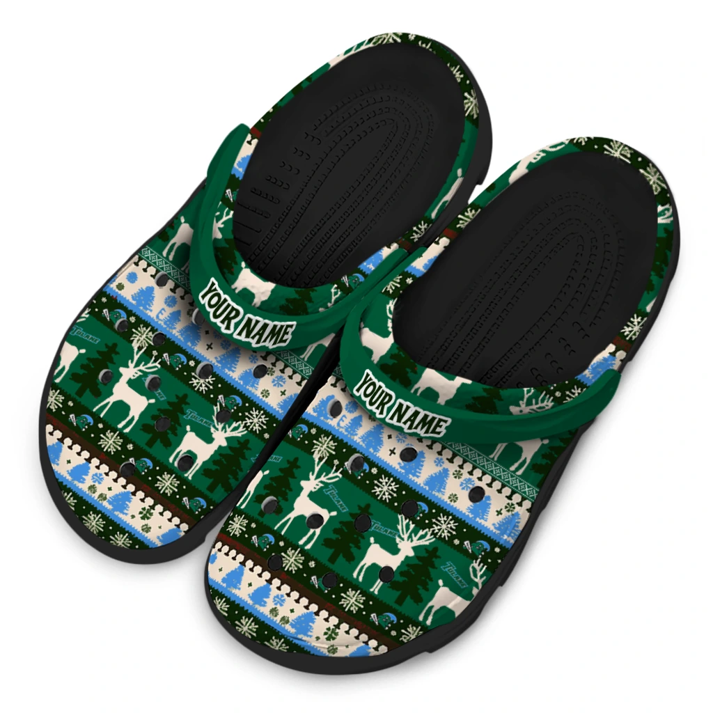 personalized tulane green wave christmas motif clogs latest model personalized tulane green wave christmas motif clogs latest model