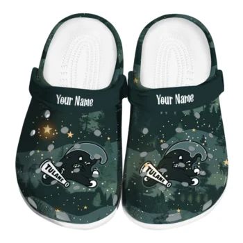 personalized tulane green wave deer nightscape clogs best selling