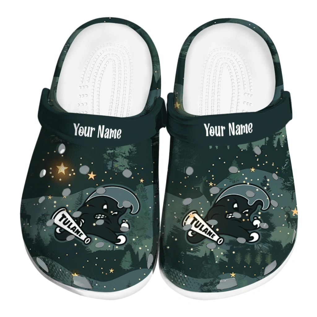 personalized tulane green wave deer nightscape clogs best selling personalized tulane green wave deer nightscape clogs best selling