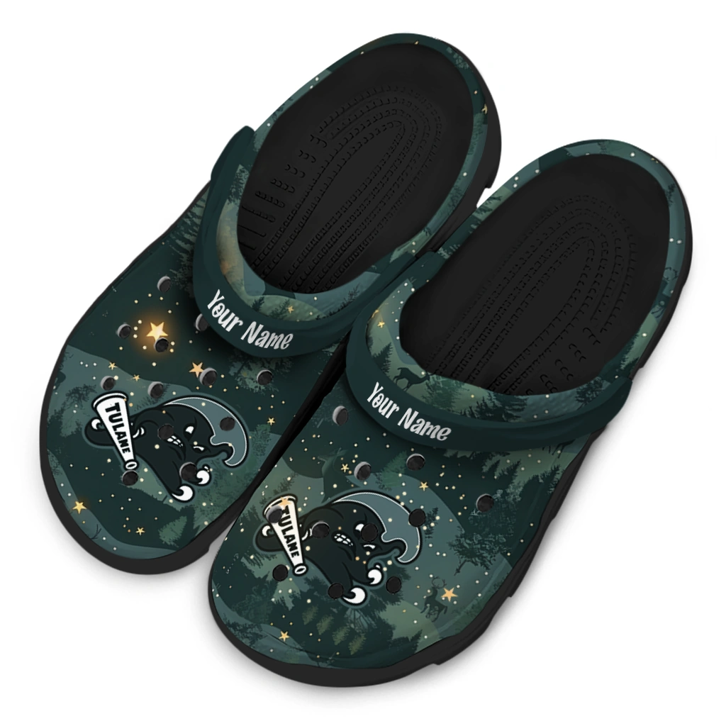 personalized tulane green wave deer nightscape clogs latest model personalized tulane green wave deer nightscape clogs latest model