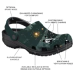 personalized tulane green wave deer nightscape clogs best selling