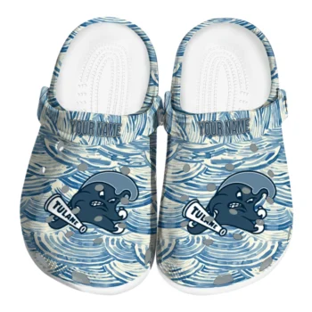 personalized tulane green wave sea swirls clogs best selling