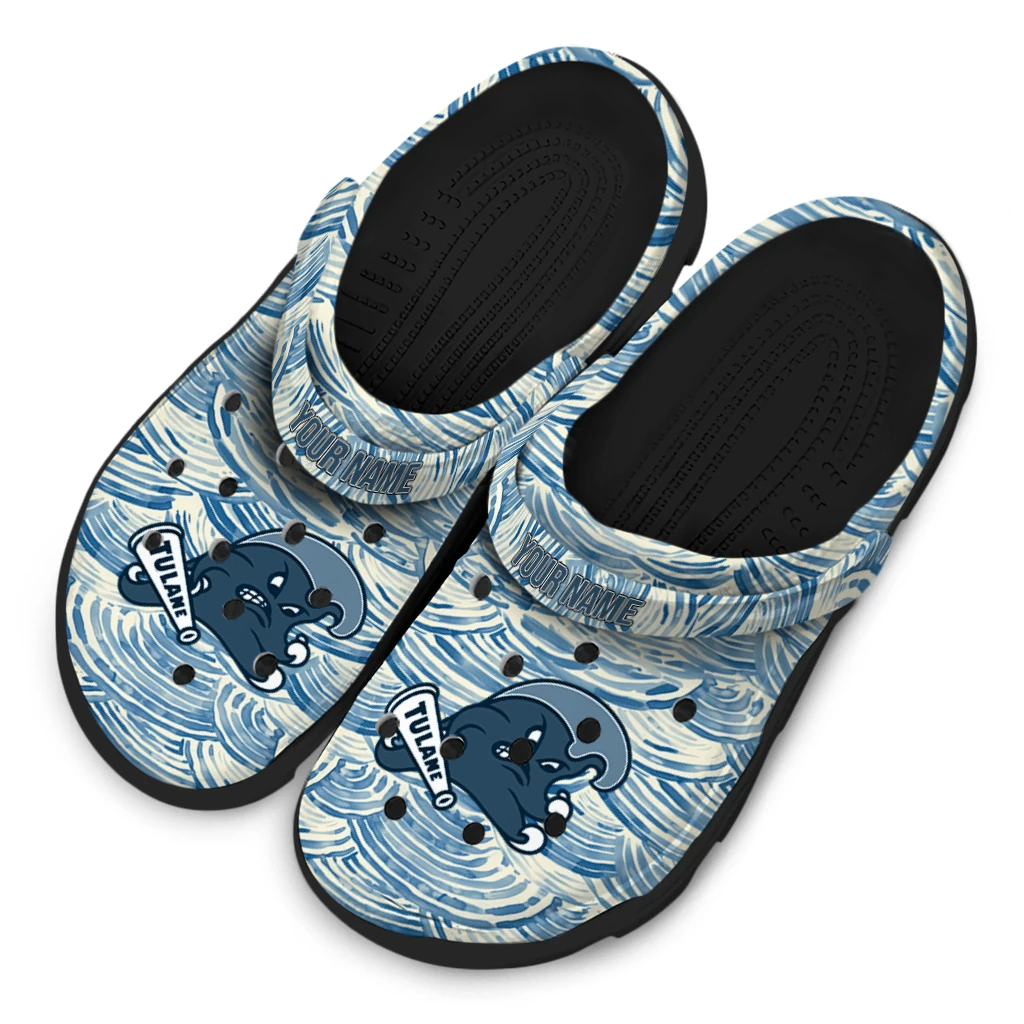 personalized tulane green wave sea swirls clogs latest model personalized tulane green wave sea swirls clogs latest model