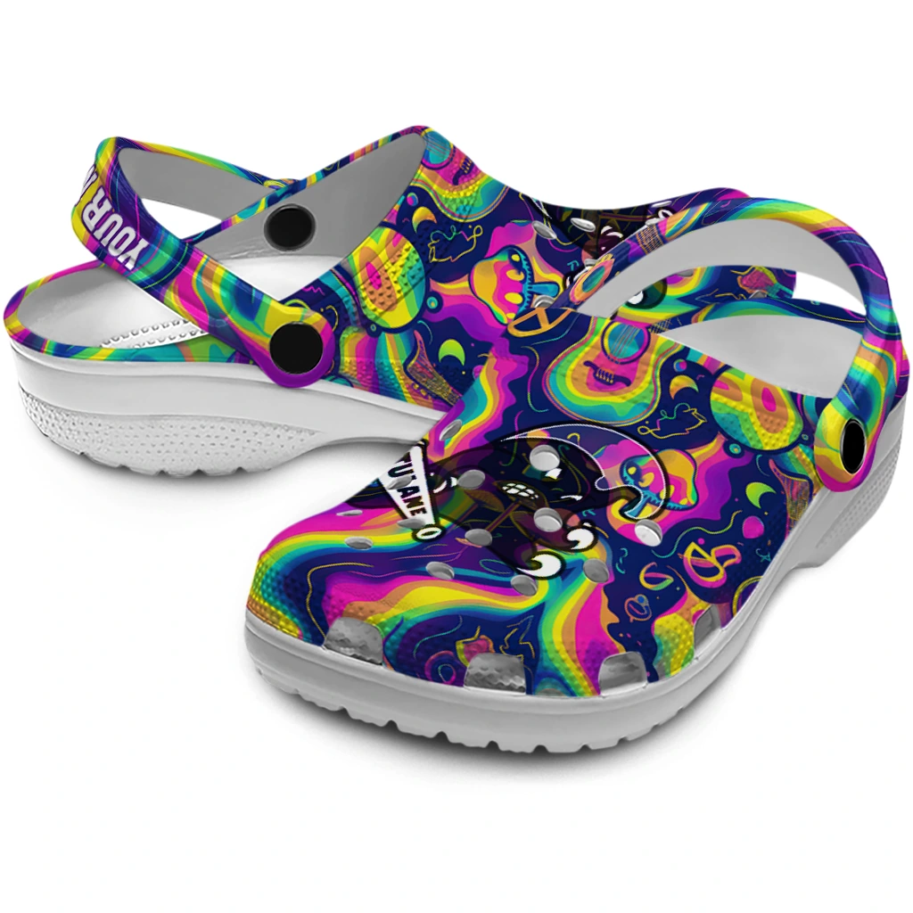 personalized tulane green wave swirling mushrooms clogs high quality personalized tulane green wave swirling mushrooms clogs high quality