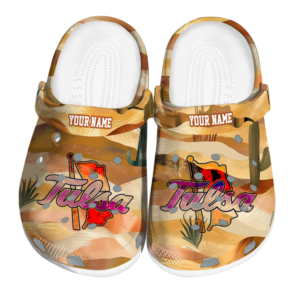 personalized tulsa golden hurricane desert layers clogs best selling personalized tulsa golden hurricane desert layers clogs best selling