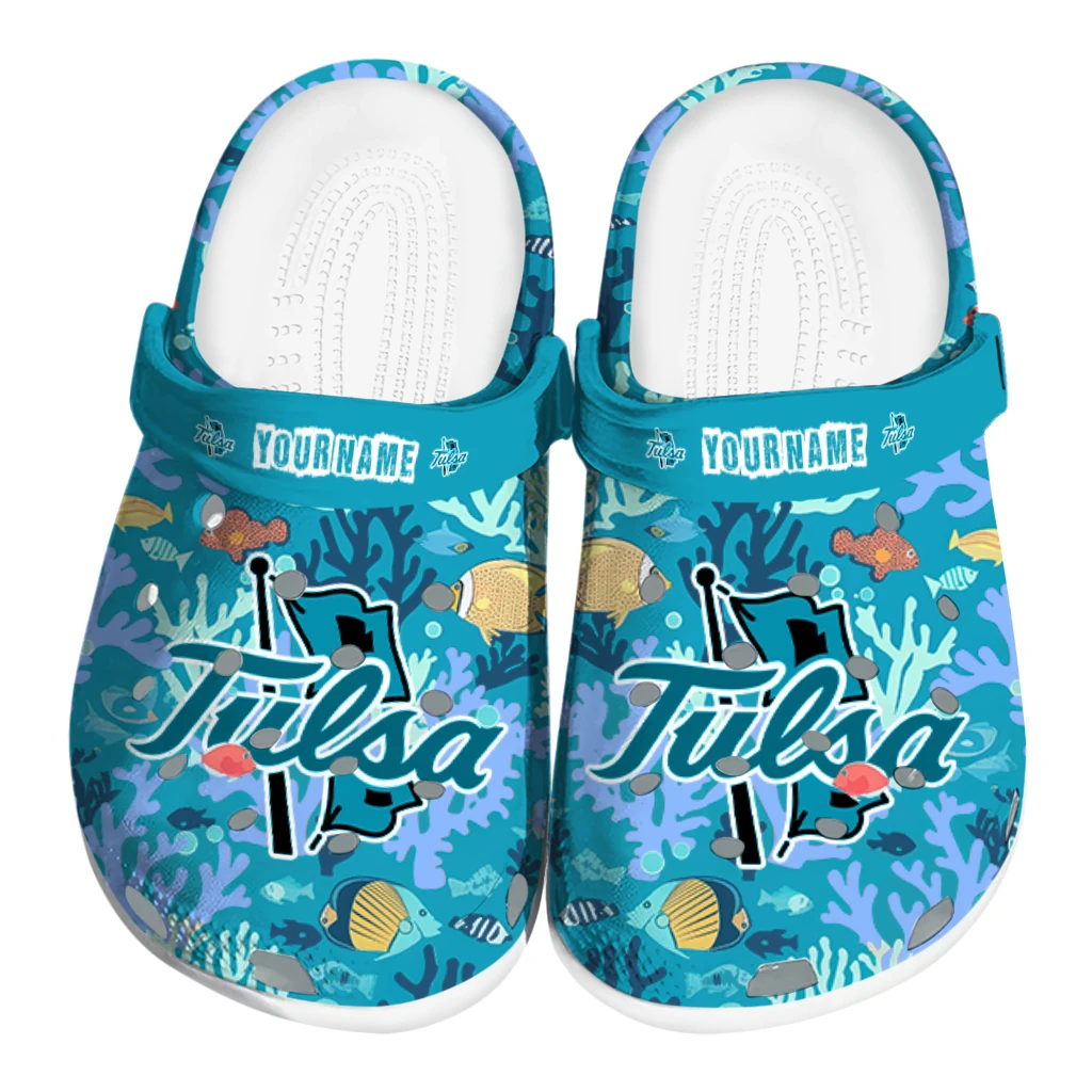 personalized tulsa golden hurricane tropical fish ocean clogs best selling personalized tulsa golden hurricane tropical fish ocean clogs best selling
