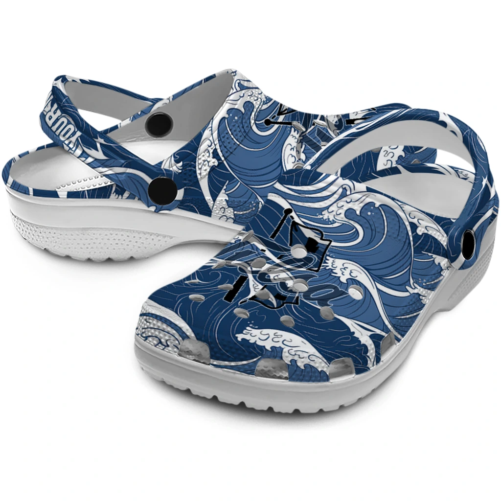 personalized tulsa golden hurricane wave flow clogs high quality personalized tulsa golden hurricane wave flow clogs high quality