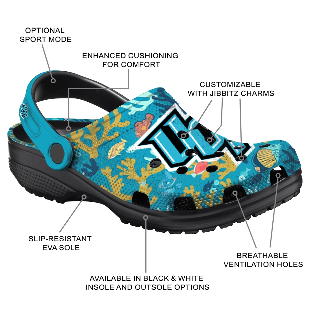 personalized ucf knights tropical fish ocean clogs new arrival personalized ucf knights tropical fish ocean clogs new arrival
