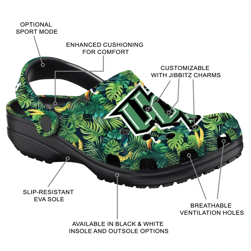 personalized ucf knights tropical leaves clogs new arrival personalized ucf knights tropical leaves clogs new arrival