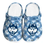personalized uconn huskies snowflake mosaic clogs best selling