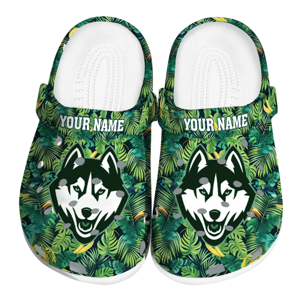 personalized uconn huskies tropical leaves clogs best selling personalized uconn huskies tropical leaves clogs best selling
