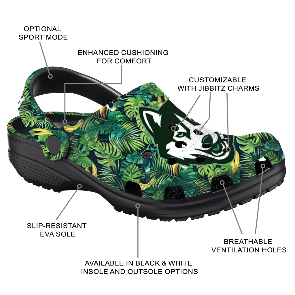 personalized uconn huskies tropical leaves clogs new arrival personalized uconn huskies tropical leaves clogs new arrival