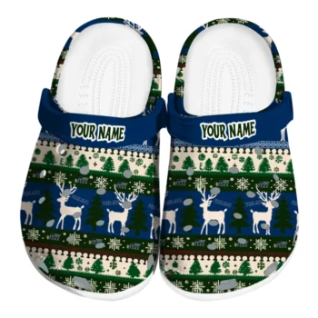 personalized utah jazz christmas motif clogs best selling