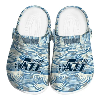 personalized utah jazz sea swirls clogs best selling