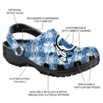 personalized utah utes snowflake mosaic clogs best selling