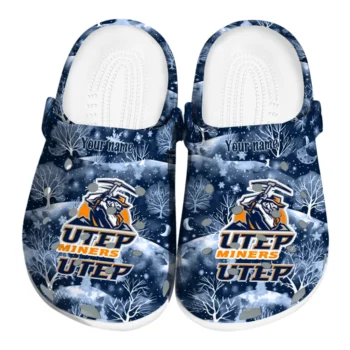 personalized utep miners snowy hills clogs best selling