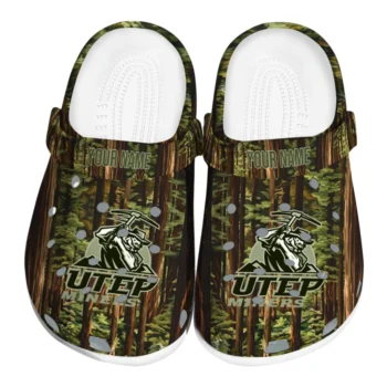personalized utep miners woods forest designs clogs best selling