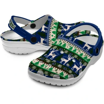 personalized vancouver canucks christmas motif clogs high quality
