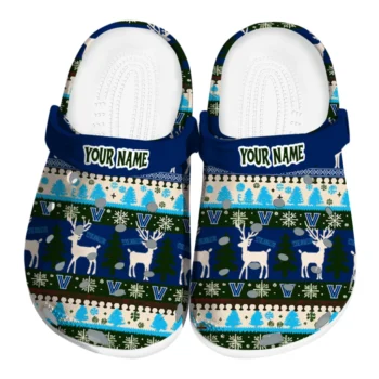 personalized villanova wildcats christmas motif clogs best selling