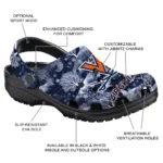 personalized virginia cavaliers snowy hills clogs best selling