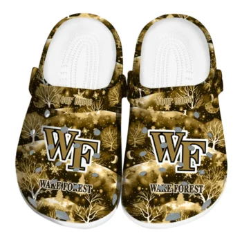 personalized wake forest demon deacons snowy hills clogs best selling