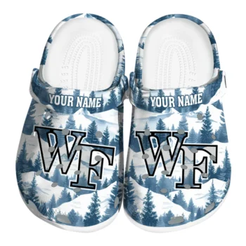 personalized wake forest demon deacons snowy mountains clogs best selling