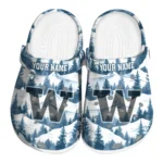 personalized washington huskies snowy mountains clogs best selling