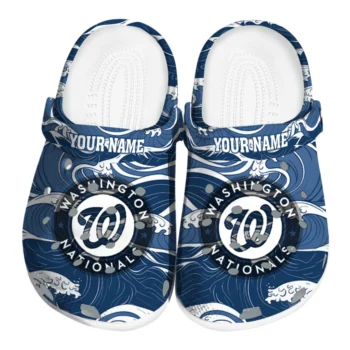 personalized washington nationals wave flow clogs best selling
