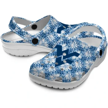personalized west virginia mountaineers snowflake mosaic clogs high quality