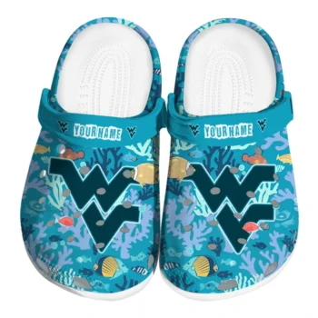 personalized west virginia mountaineers tropical fish ocean clogs best selling