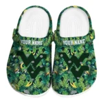 personalized west virginia mountaineers tropical leaves clogs best selling