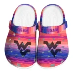 personalized west virginia mountaineers wavy stripes clogs best selling
