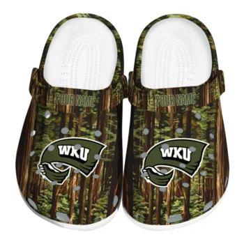 personalized western kentucky hilltoppers woods forest designs clogs best selling