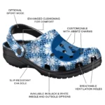 personalized western michigan broncos snowflake mosaic clogs best selling