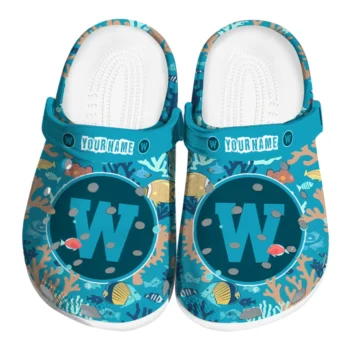 personalized western michigan broncos tropical fish ocean clogs best selling